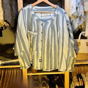 Free people striped top NWOT